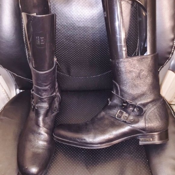 ALESSANDRO DELL \'ACQUA MEN\'S Zip LEATHER BOOT W/CAPTOE BLK US S10 1/2  43 1/2 EU main image 11